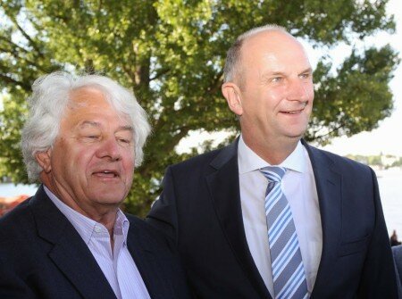 Hasso Plattner und Ministerpräsident Dietmar Woidke, Foto brandenburg.de