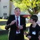 Bernd Schröder im Gespräch mit Bürgermeisterin Gemeinde Schwielowsee Kerstin Hoppe