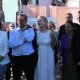 Landtagspräsidentin Britta Stark, Matthias Platzeck mit Ehefrau und Bodo Ramelow (Ministerpräsident Thüringen) mit Ehefrau