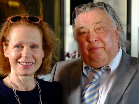 Renate Kroessner und Bernd Stegemann beim Empfang fuer die Jury der Semi Final Round of Judging fuer den International Emmy Award 2015 im China Club in Berlin.